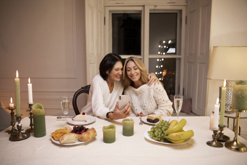 mother and daughter having a mother's day brunch